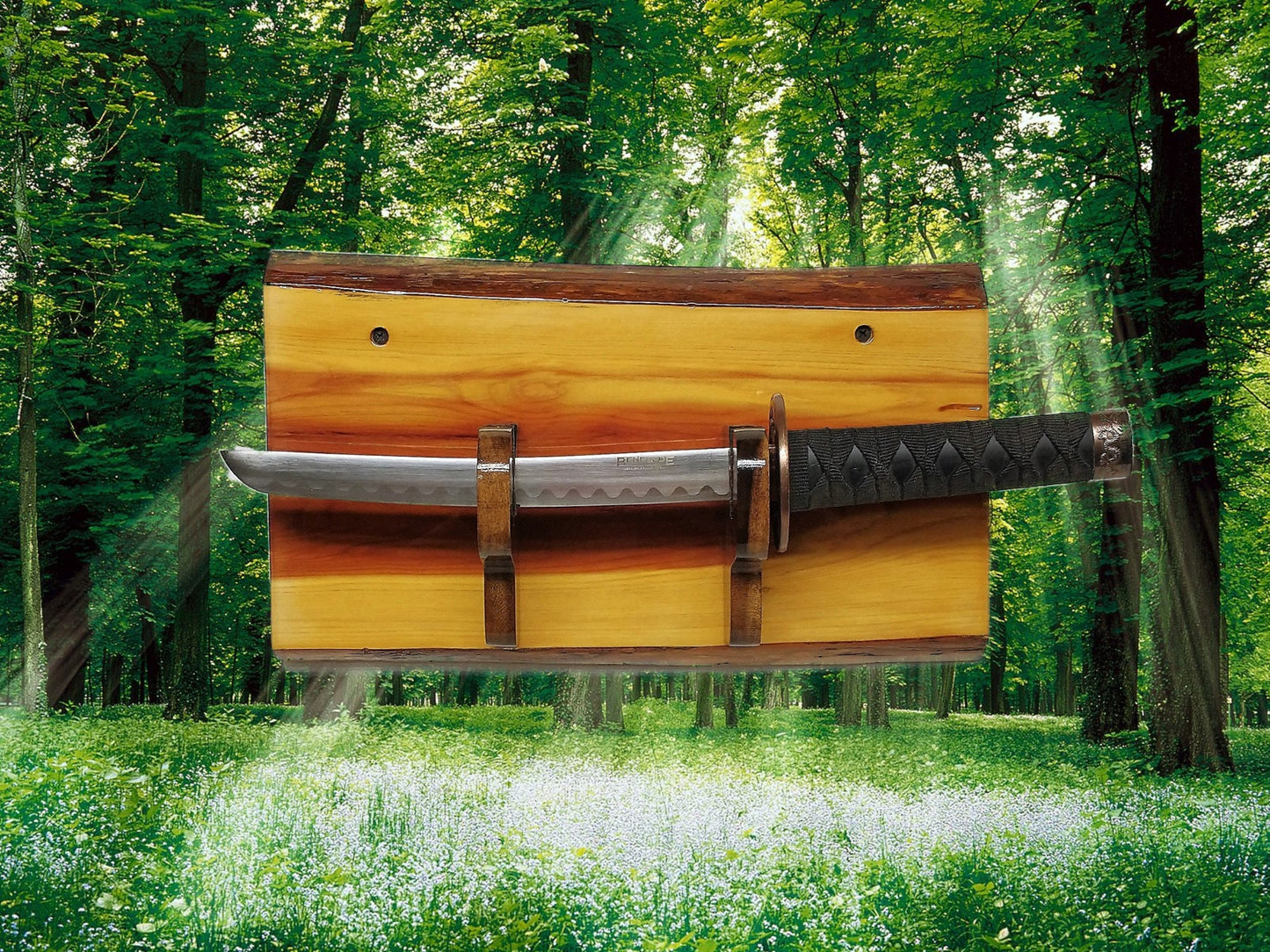 Small Live Edge Cedar Knife Tonto Dagger Bayonet Wall Display Unique Handmade Wooden Gift