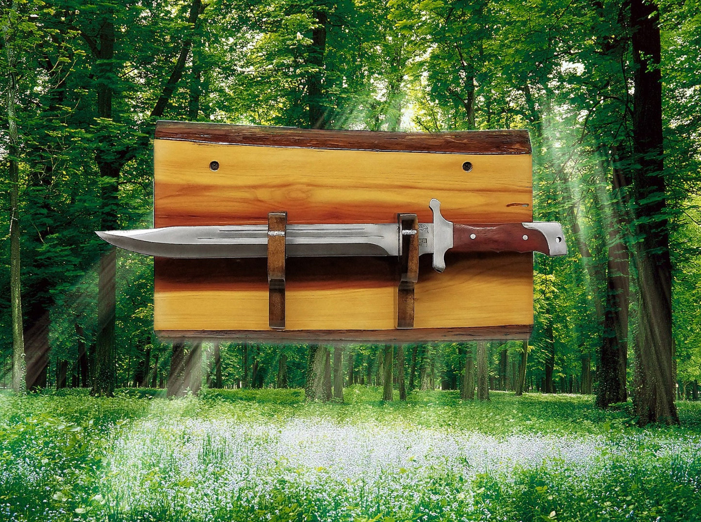 Small Live Edge Cedar Knife Tonto Dagger Bayonet Wall Display Unique Handmade Wooden Gift