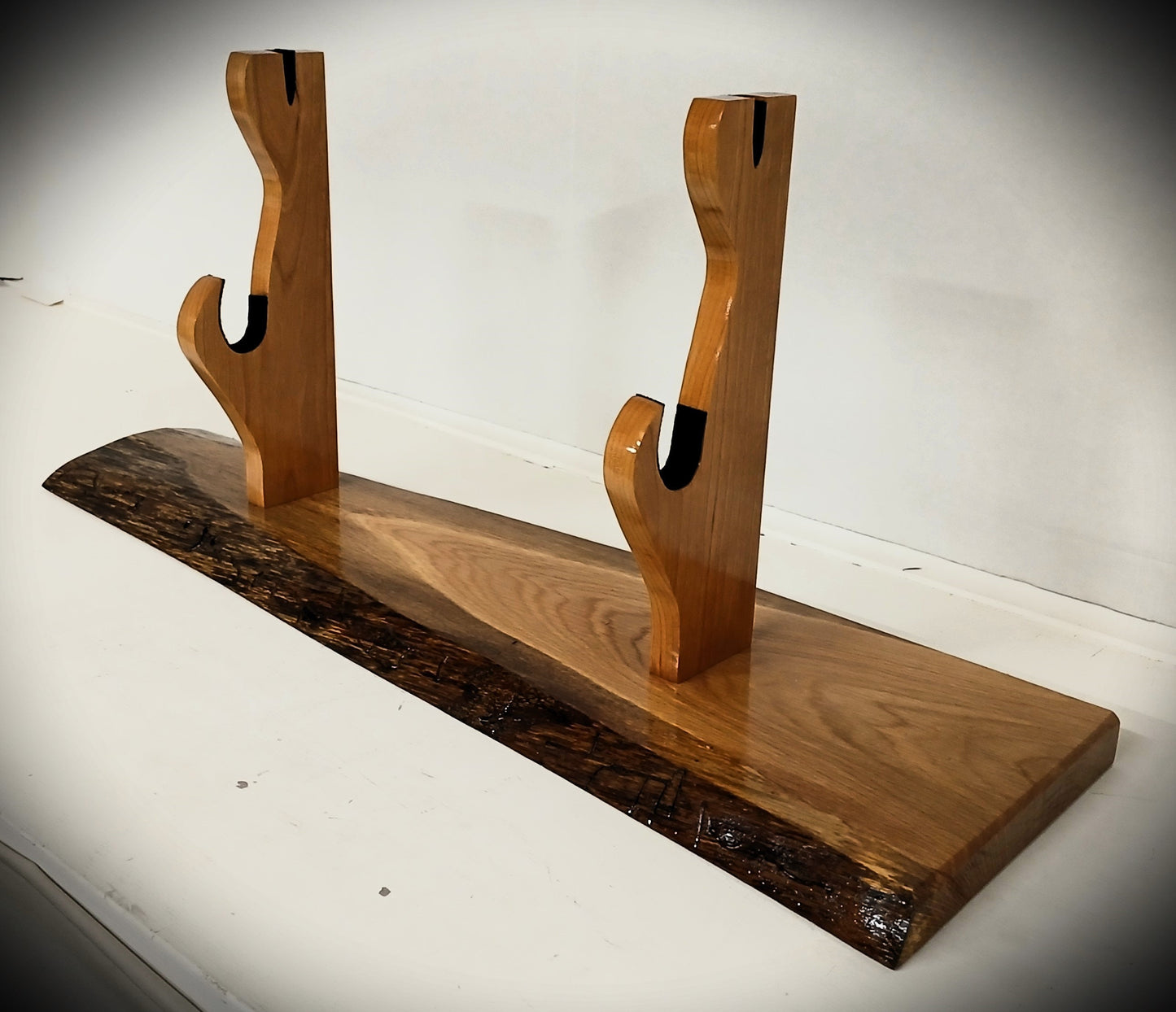 Vintage Sword Display Stand Rustic Live Edge Oak Military Saber Katana Long Sword Blade and Sheath Unique Gift, FREE SHIPPING
