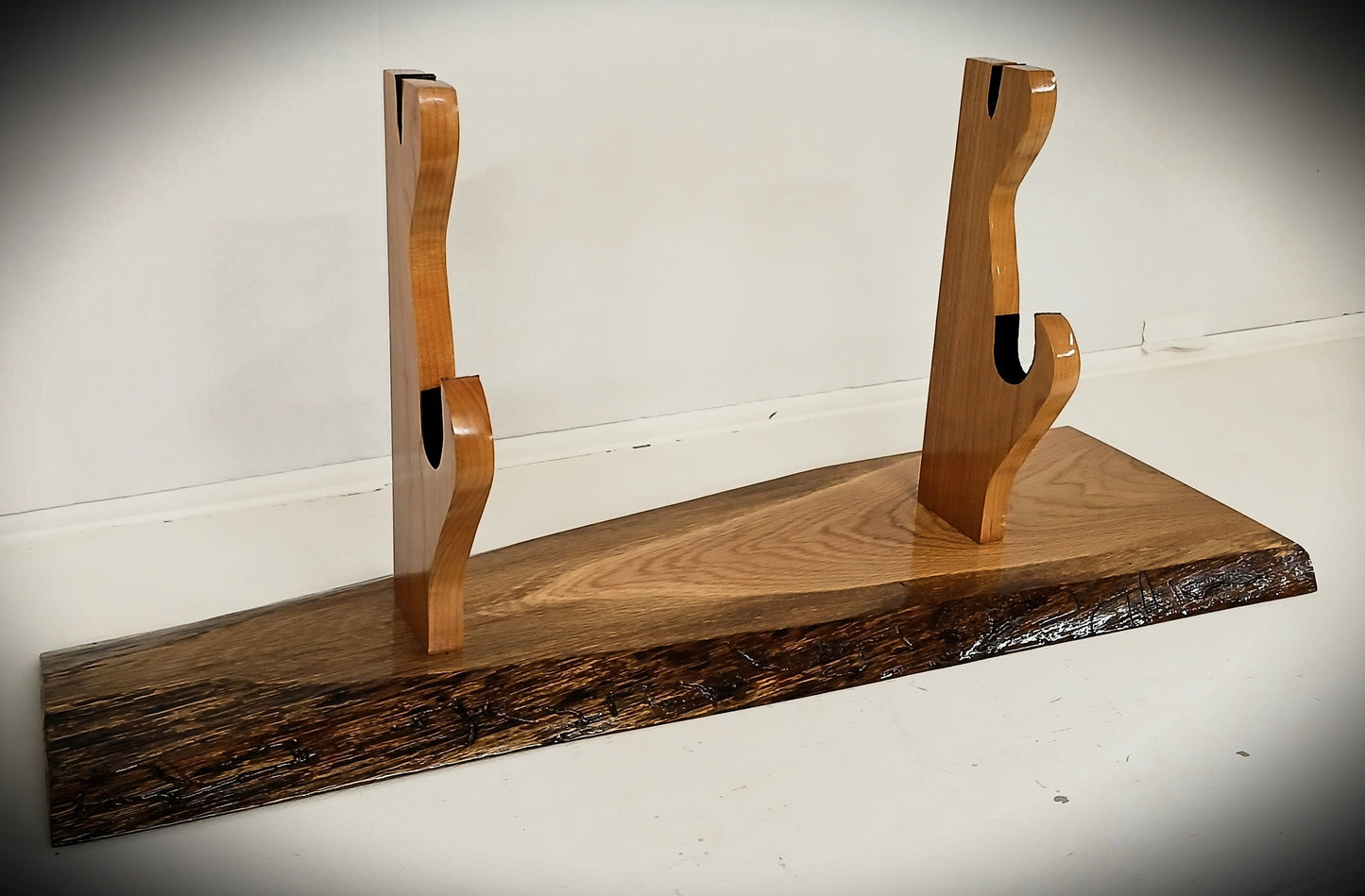 Vintage Sword Display Stand Rustic Live Edge Oak Military Saber Katana Long Sword Blade and Sheath Unique Gift, FREE SHIPPING