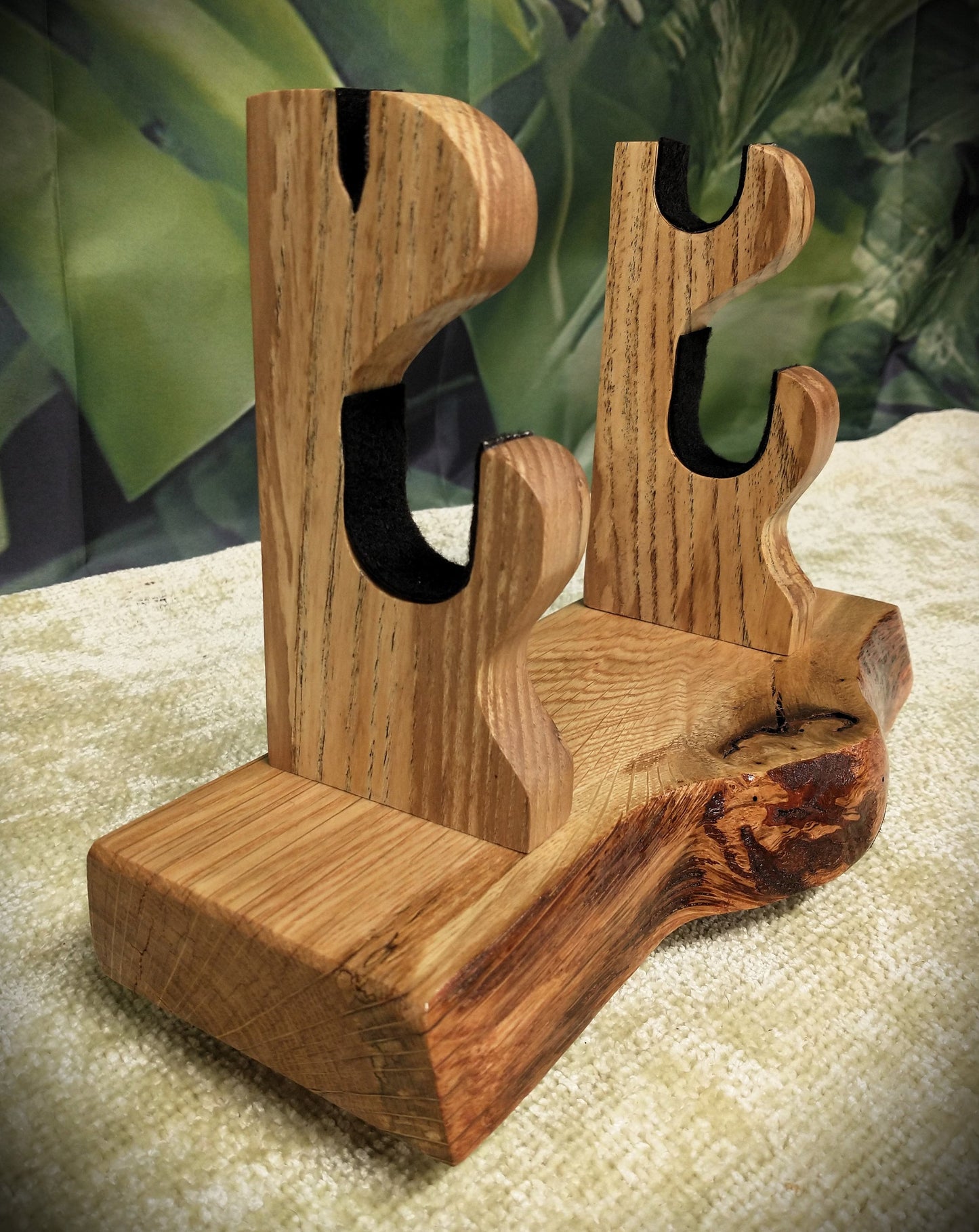 Rustic Live Edge Swamp Oak Blade and Sheath Blade Display Stand Collectors Gift