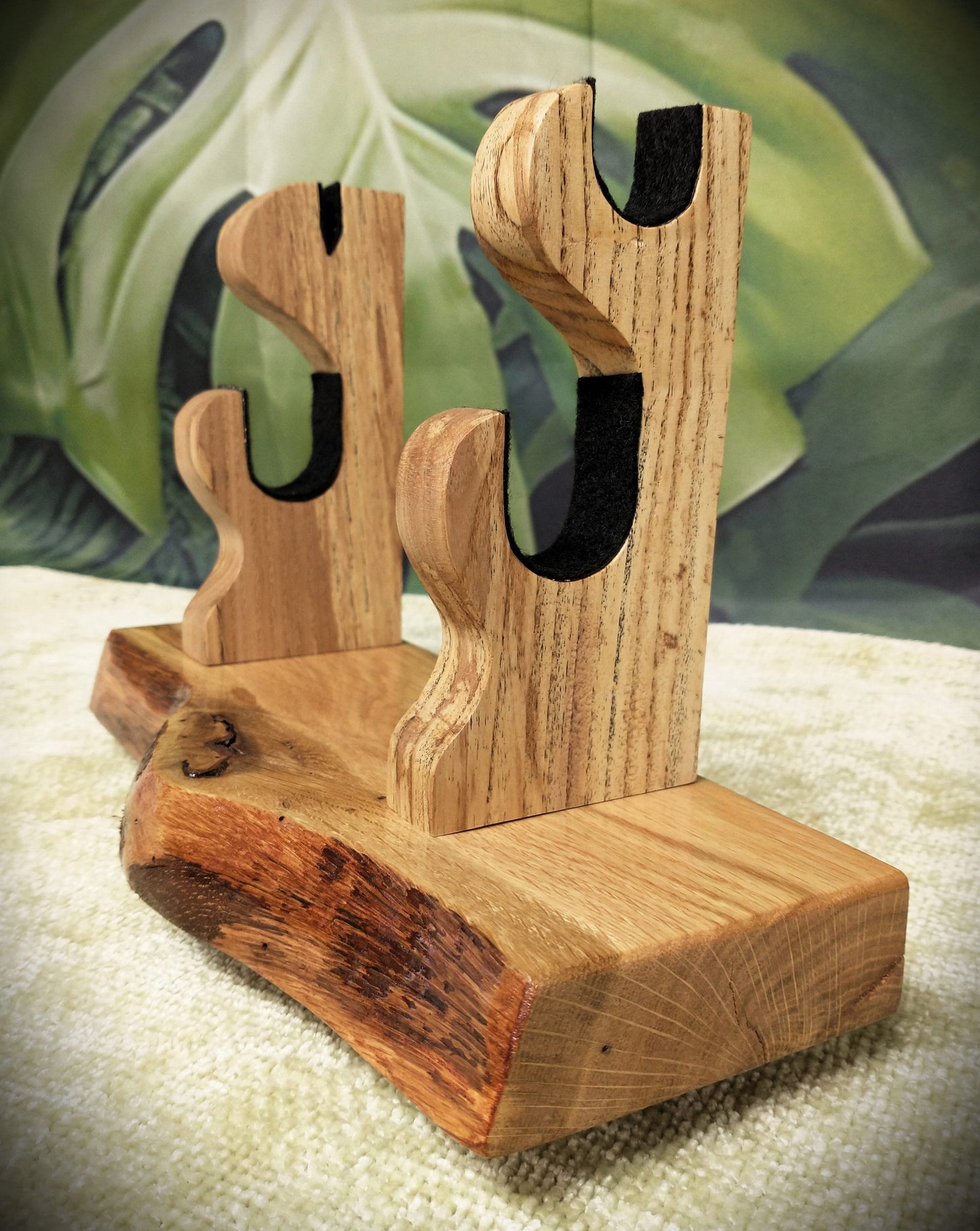 Rustic Live Edge Swamp Oak Blade and Sheath Blade Display Stand Collectors Gift