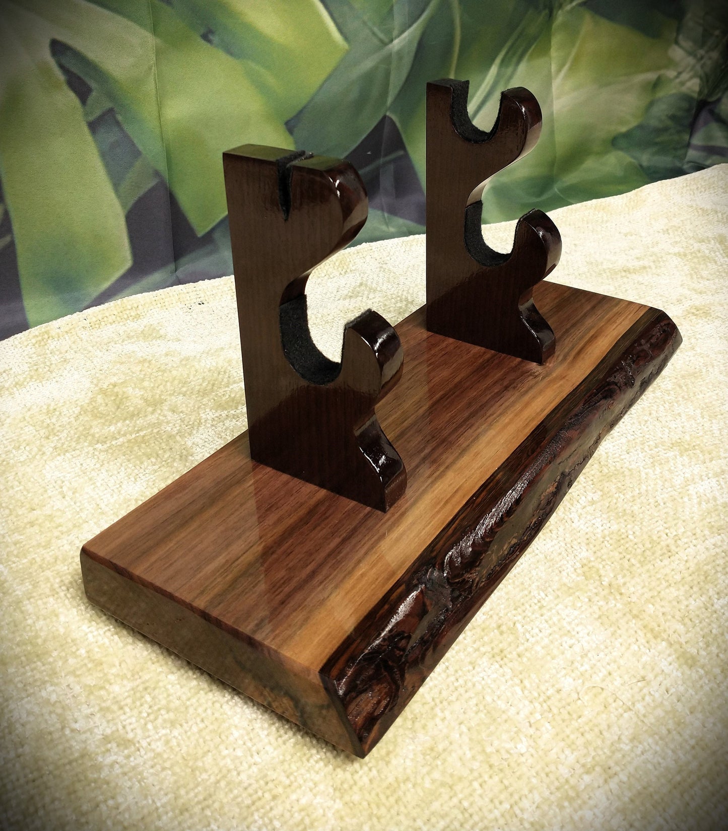 Live Edge Walnut Blade and Sheath Display Stand Military Samurai Collectors Veterans Gift