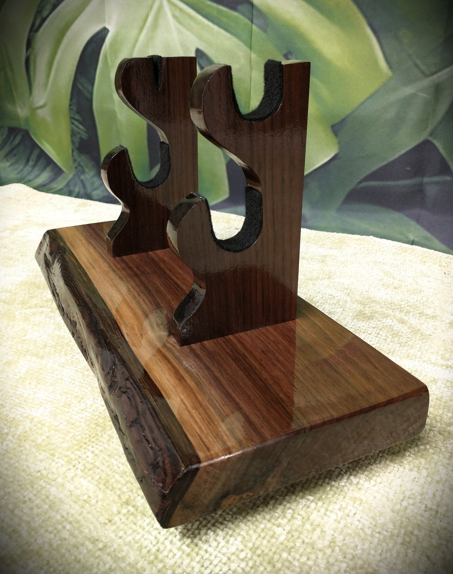 Live Edge Walnut Blade and Sheath Display Stand Military Samurai Collectors Veterans Gift