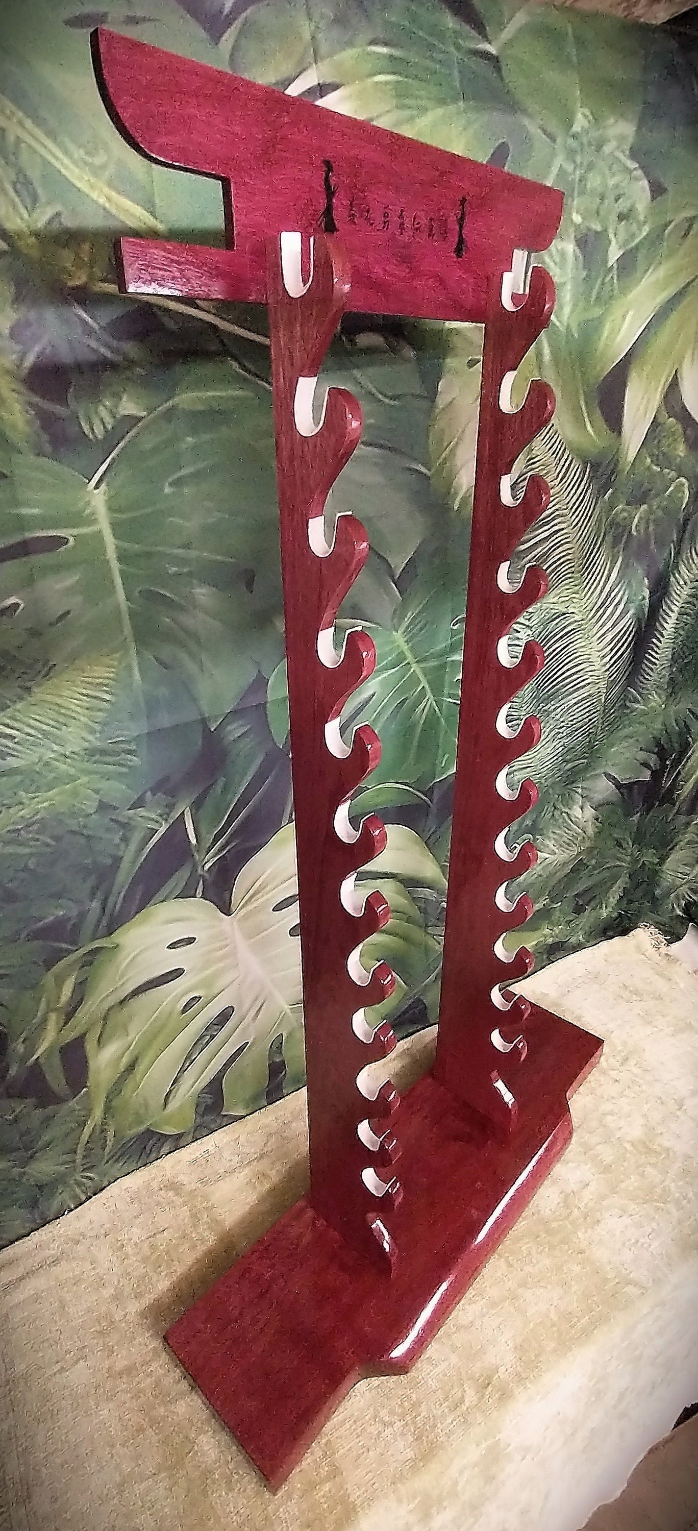 Professional 12 Tier Purple Heart Katana Wakizashi Sword Stand Display Dojo Martial Arts Collectors Gift