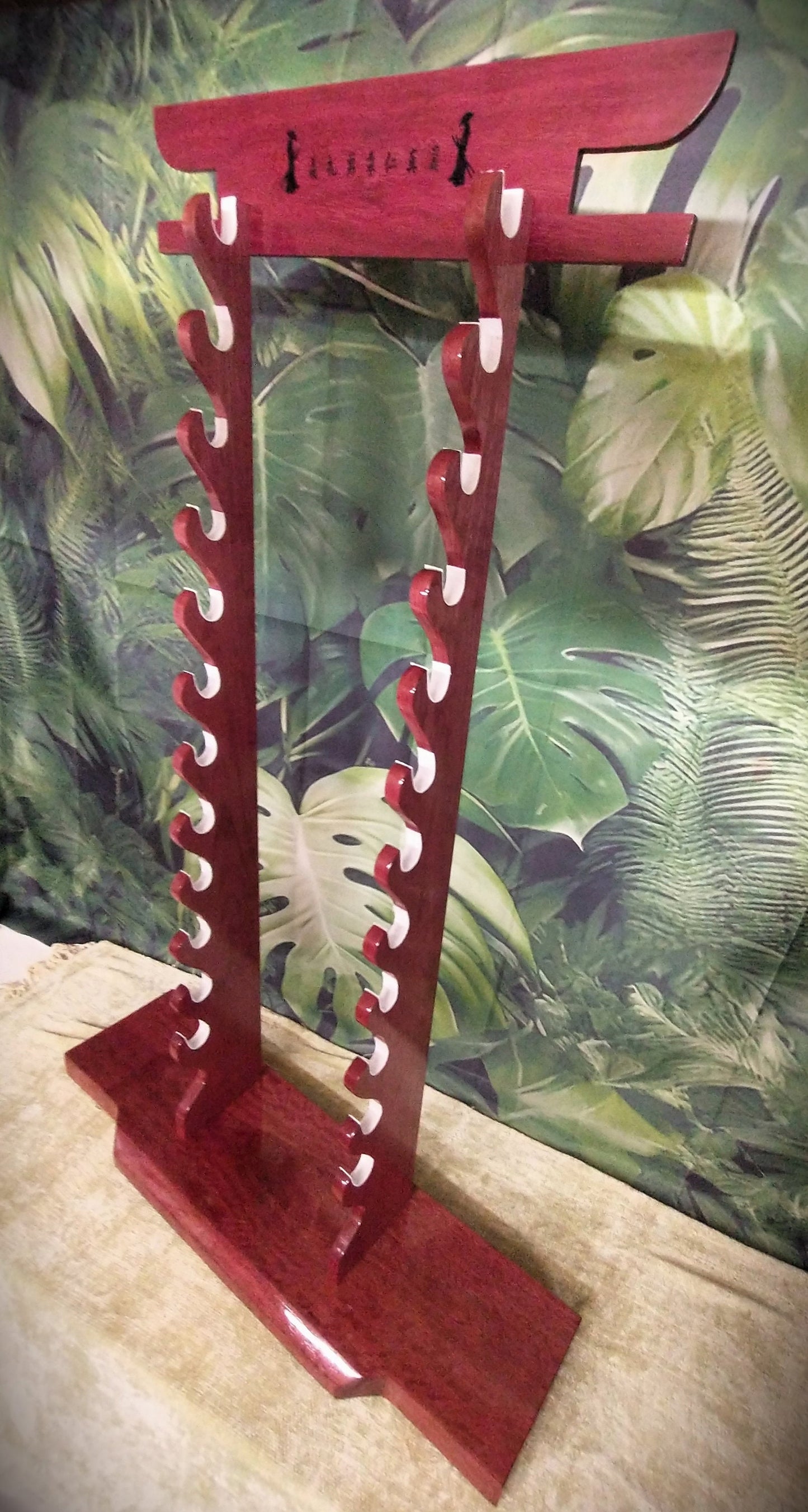 Professional 12 Tier Purple Heart Katana Wakizashi Sword Stand Display Dojo Martial Arts Collectors Gift